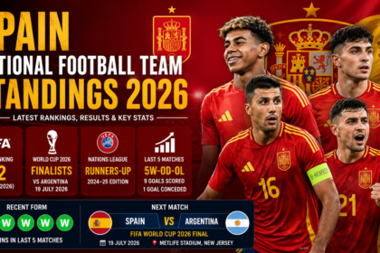 Spain National Football Team Standings