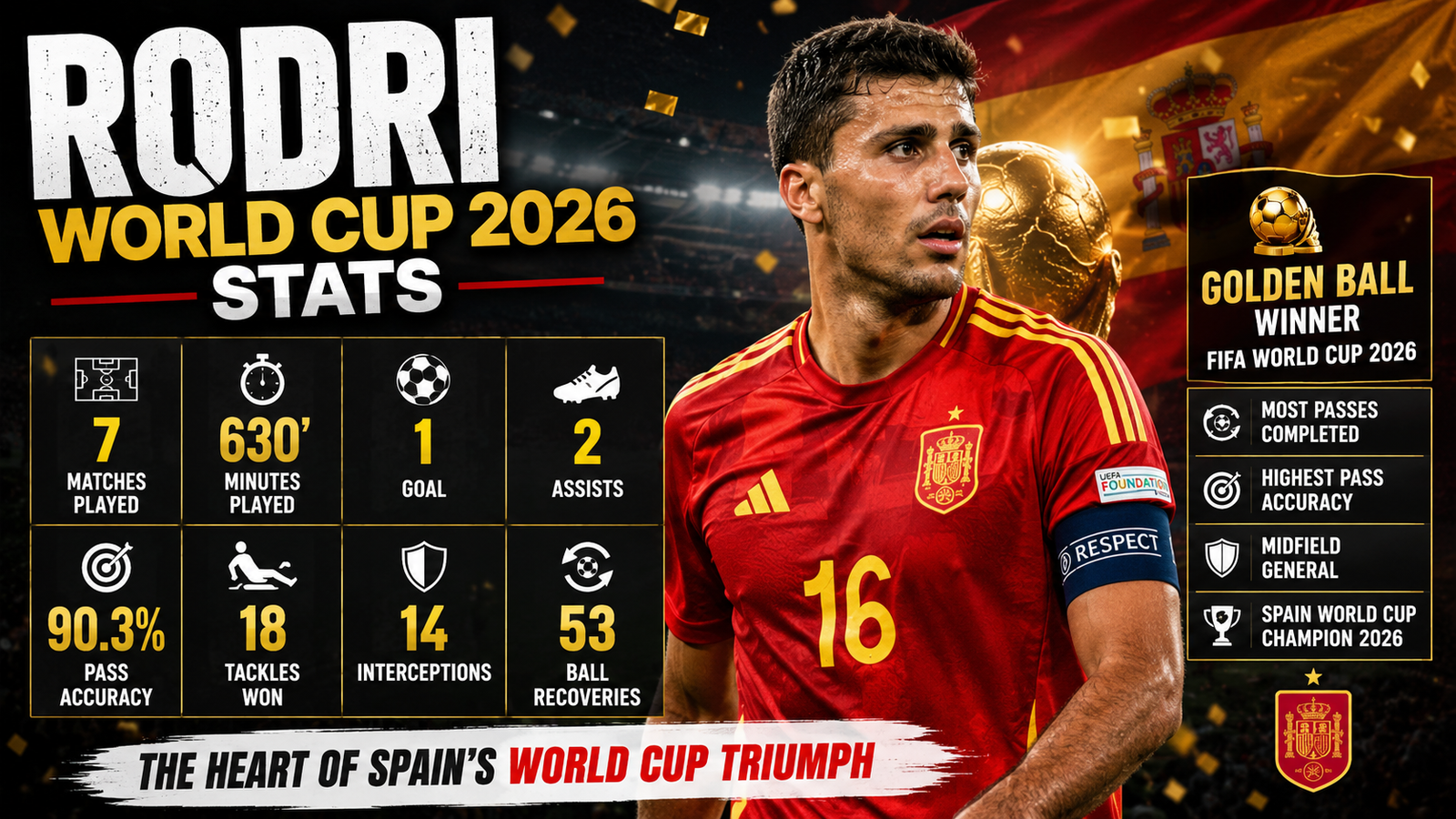 Rodri World Cup 2026 Stats