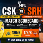 Chennai Super Kings vs Sunrisers Hyderabad Match Scorecard