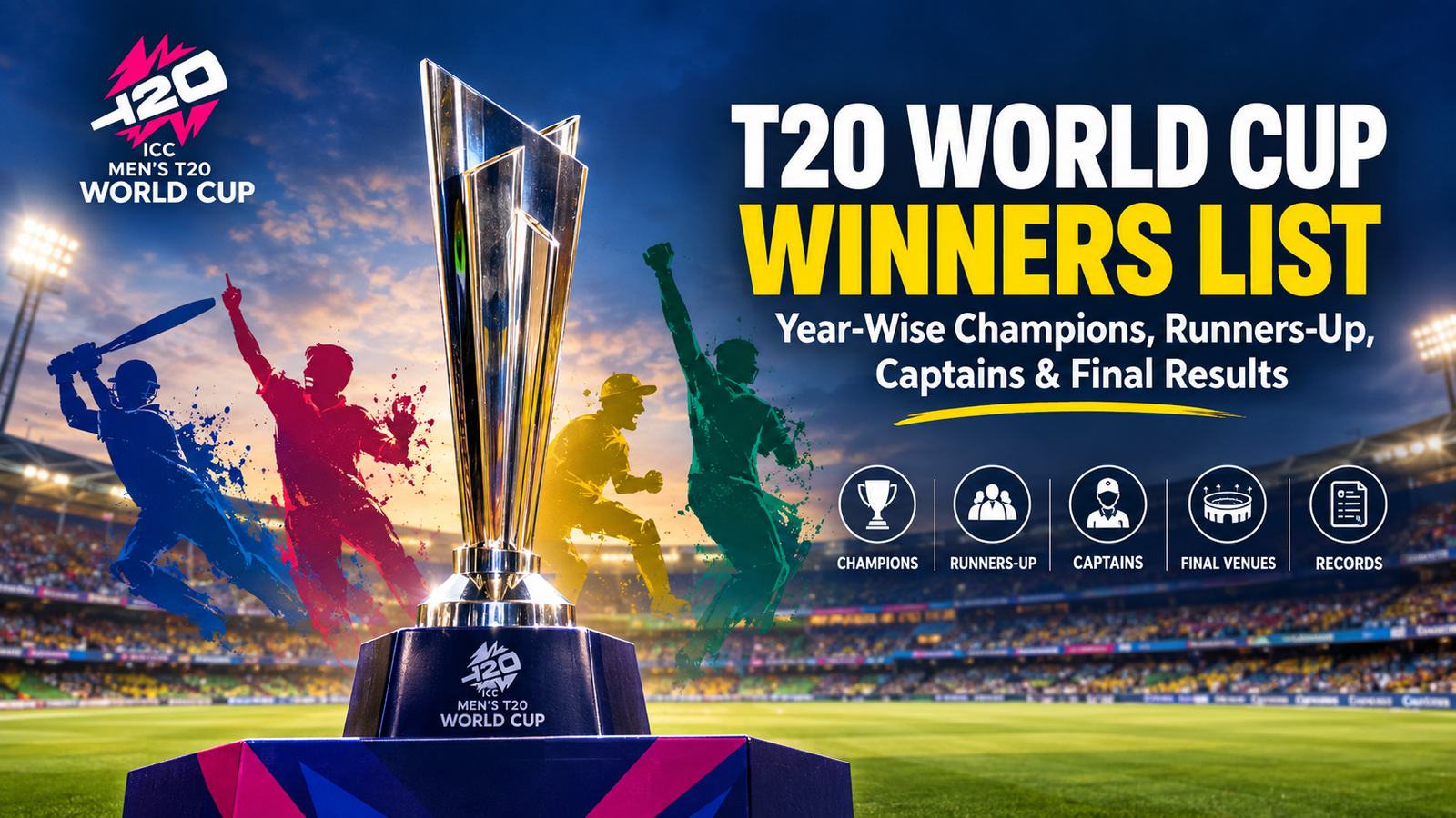 T20 World Cup Winners List