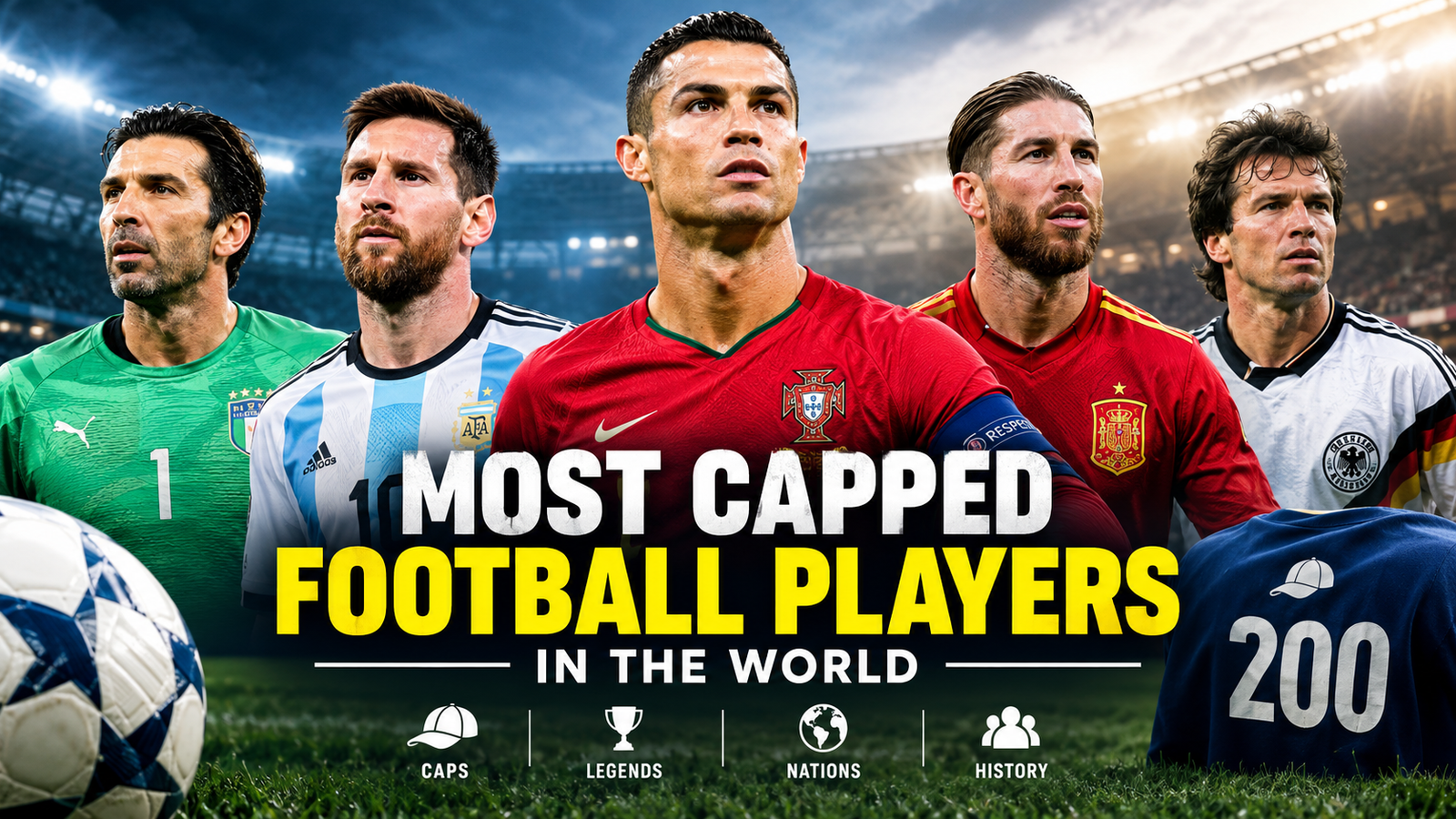 Most Capped Football Players